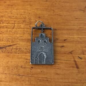 Vintage Sterling Silver Mission Espada Charm Pendant Religious Travel Souvenir